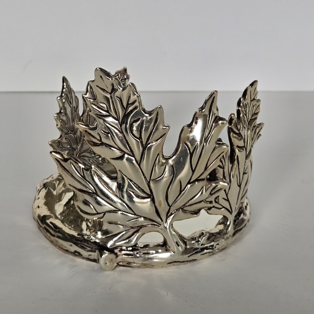 Bath & Body Works 3 Wick Candle Holder Autumn Fall Leaf Leaves